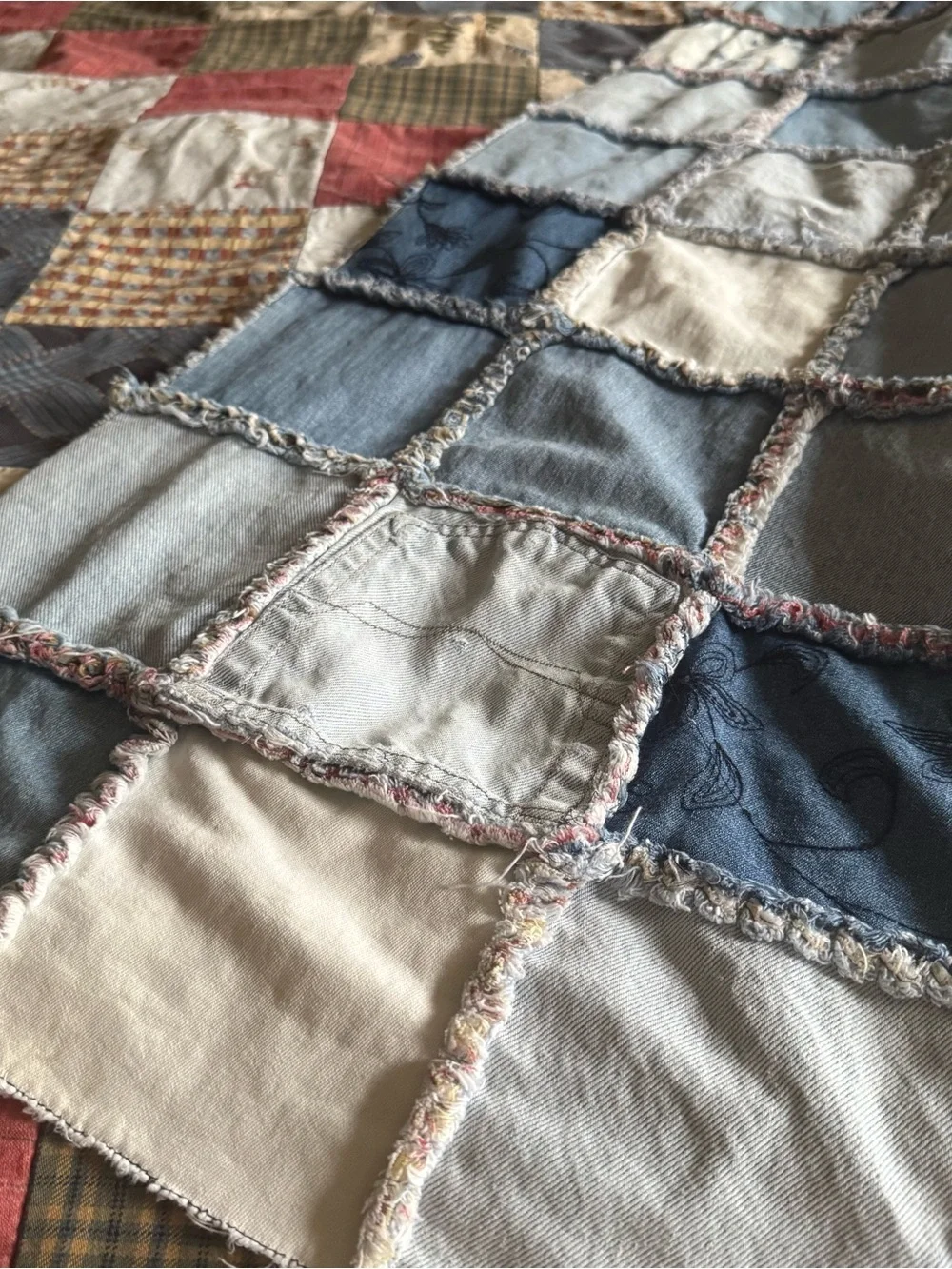 Handmade Denim Rag Quilt 64